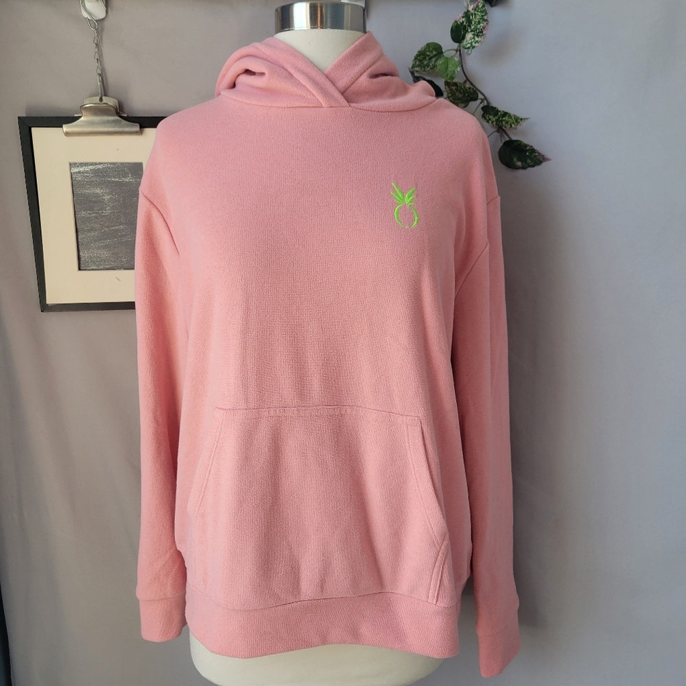 Dudley Stephens Terry Fleece Pullover Hoodie Pink M